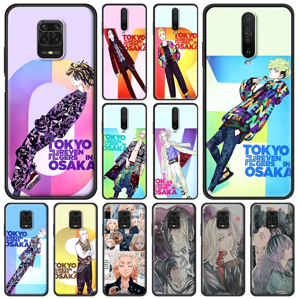 

Cartoon Anime Tokyo Revengers Phone Case For Xiaomi Redmi Note 9S 9 8 10 Pro 7 8T 9C 9A 8A K40 Poco X3 NFC M3 Soft Black Cover