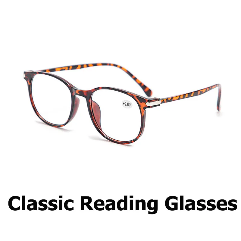 

Reading Glasses For Men Leopard Spot Oval Spectacle With Grade Women Presbyopic Glasses Diopter + 100 To +400 Hyperopia Glasses