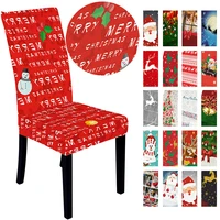 floral printed chair cover xmas stretch christmas slipcovers elastic seat chair covers christmas decoration hotel banquet decor