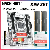 machinist x99 motherboard set kit with xeon e5 2660 v3 lga 2011 3 cpu 2pcs 16gb32gb 2133mhz ddr4 memory four channel x99 k9