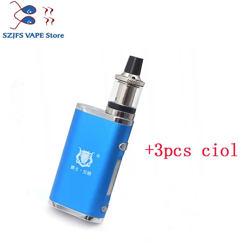 kit with 3 pcs ciol Электронная сигарета JSLD 80 Вт комплект vape встроенный аккумулятор 2000 мАч коробка мод Большой дым паровой vape комплект VS TXW 80 Вт электронная сигарета - Цвет: kit with 3 pcs ciol