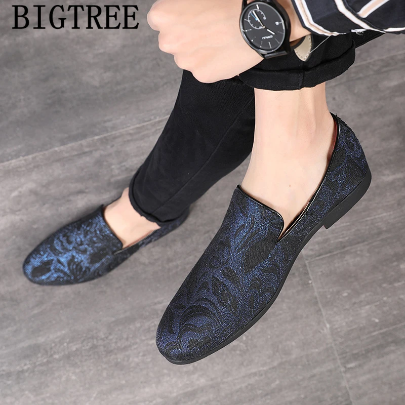 Лоферы мужская обувь с вышивкой итальянские бренды Парикмахерская элегантная