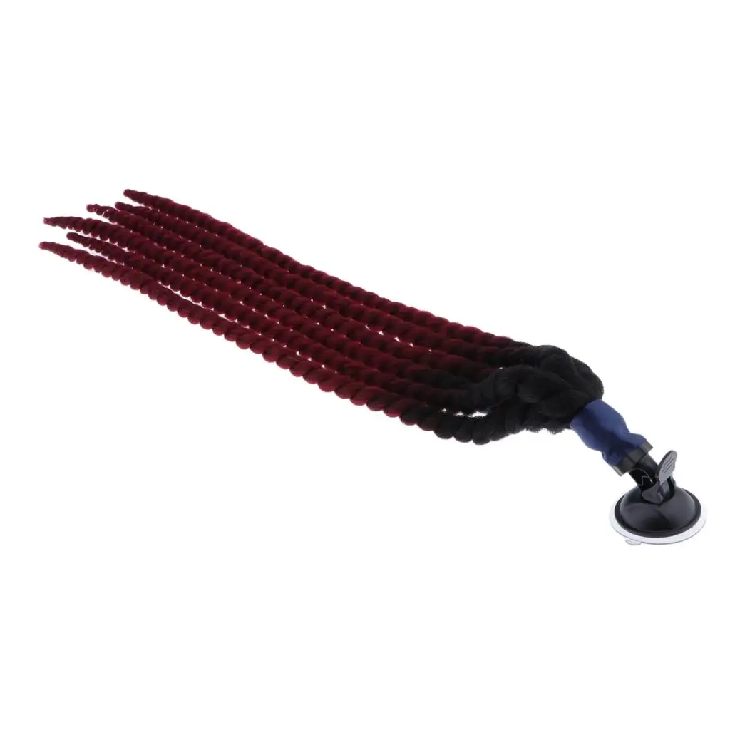 

Helmet Hair Pigtail Red Gradient Ramp Helmet Braids Ponytail Motorcycle