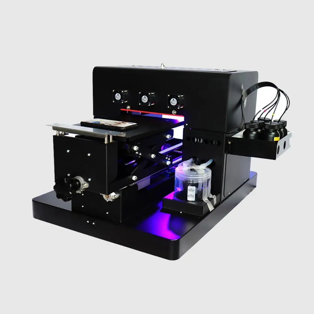 Доставка включает УФ-принтер формата A4 + 1 комплект УФ-чернил Очистка 500 мл