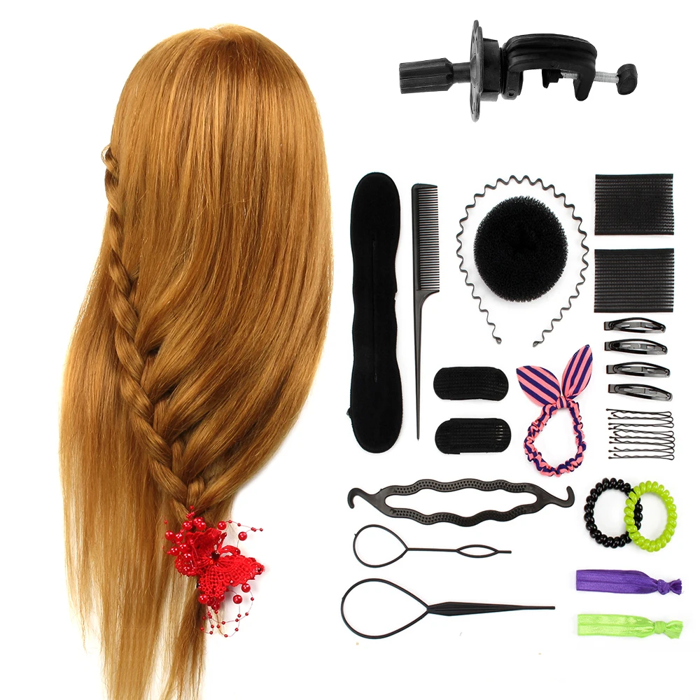 NEVERLAND with 60% Natural Human Hair Practice Blonde Mannequin Head Curling Professional Salon Barber Training | Дом и сад