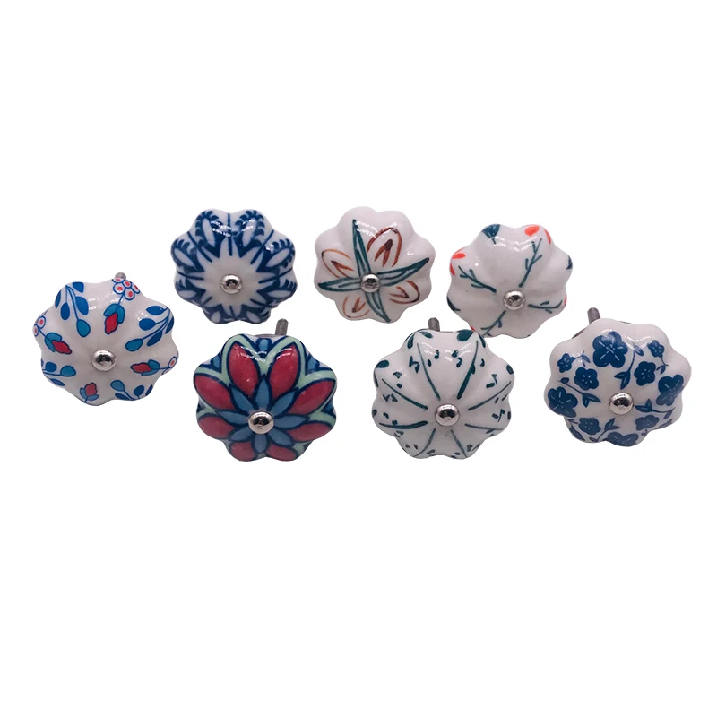 1x Синий Зеленый Керамика шкаф со стеклянными дверями ручки для выдвижных ящиков