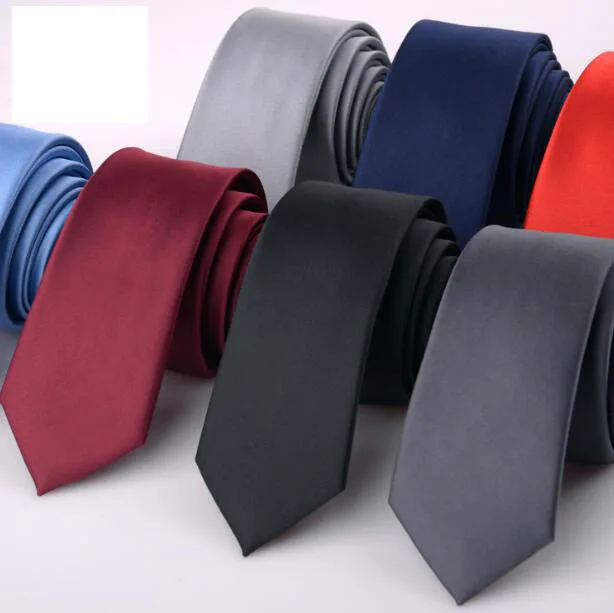 

Tie Male Korean Version 6cm Small Narrow Version of The Formal Business Wedding Neckties Red Blue Black Quick delivery