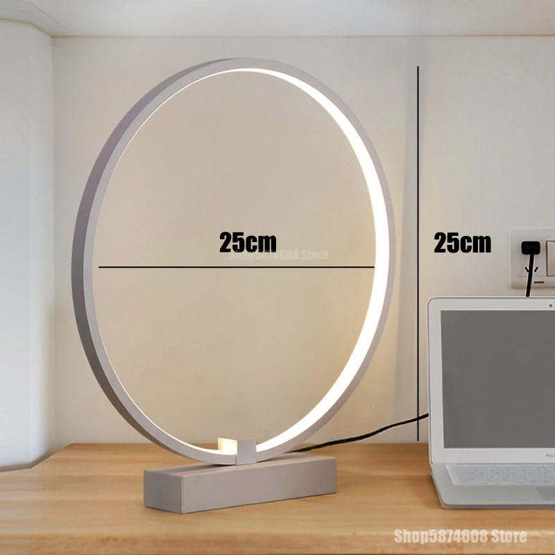 Современные круглые настольные лампы для гостиной спальни настольная лампа