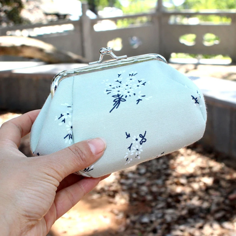

Coin Purse Wallet Women Flower Pattern Small Wallet Hasp Printing Creative Clutch Bag Card Holders Gift Women's Purses