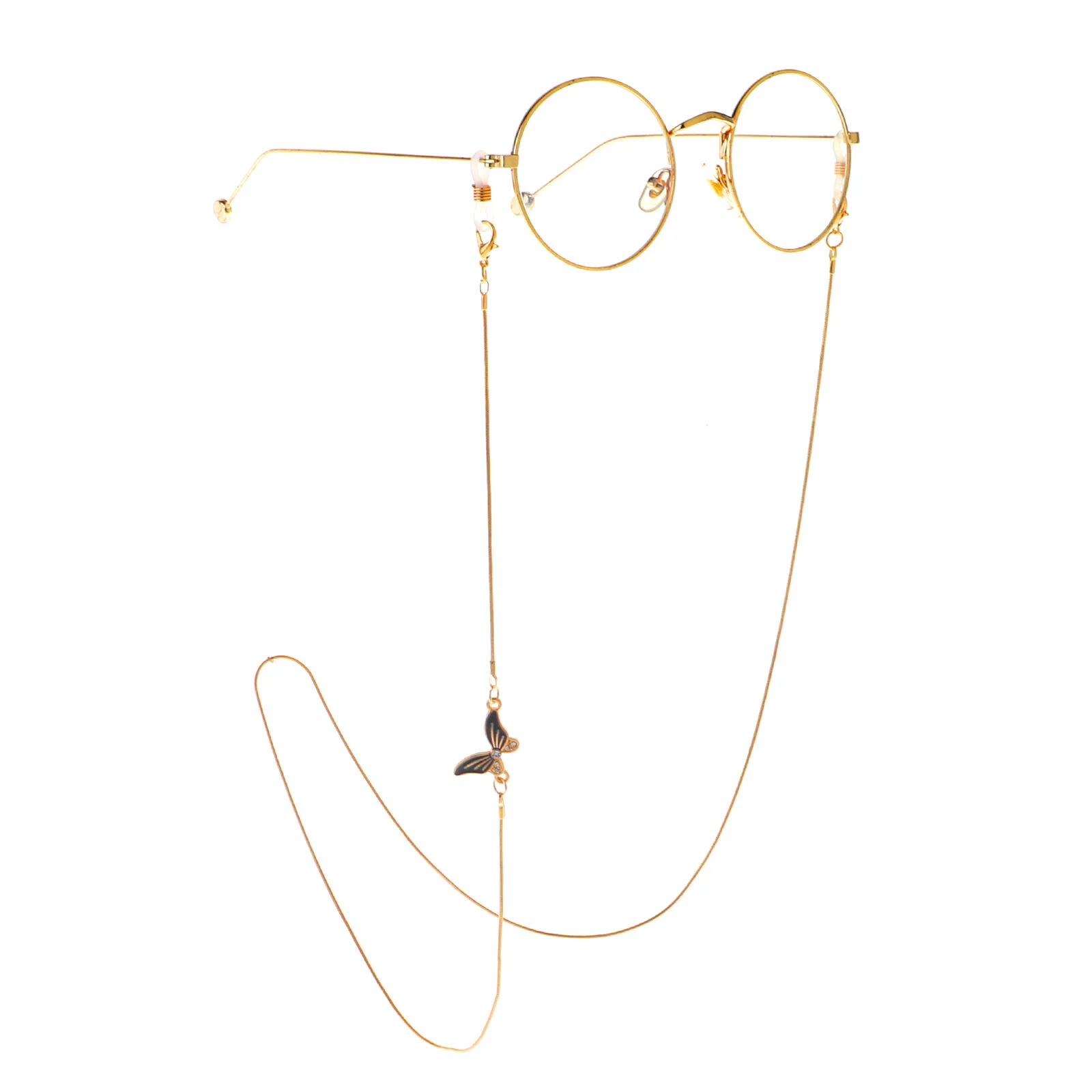 

Luxurious Butterfly Crystal Sunglasses Lanyard Strap Necklace Eyeglass Handmake Glasses Rope For Dinner Party eyeglasses holder