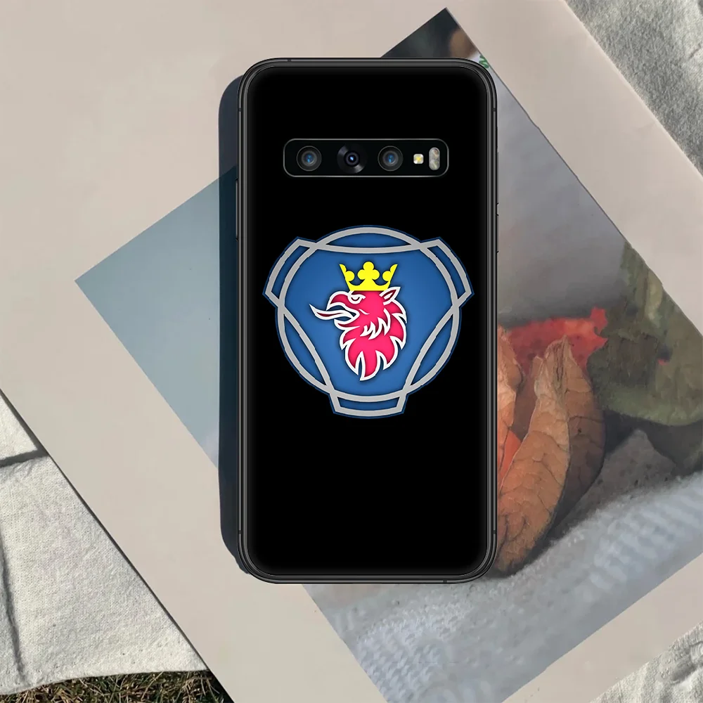 

Scanias car logo Phone Case Cover Hull For Samsung Galaxy S 7 8 9 10 e 20 FE edge uitra plus Note 9 10 20 black Back Pretty