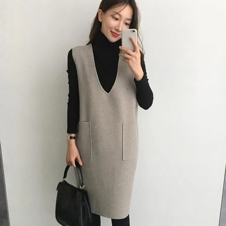 M-4Xl размера плюс осенние элегантные женские комплекты с карманами однотонные