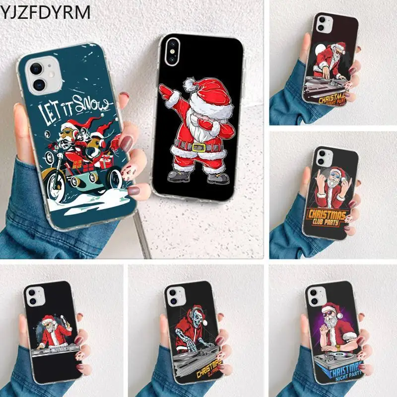 

YJZFDYRM Creative Christmas Phone Case for iphone 12 pro max 11 pro XS MAX 8 7 6 6S Plus X 5S SE 2020 XR cover