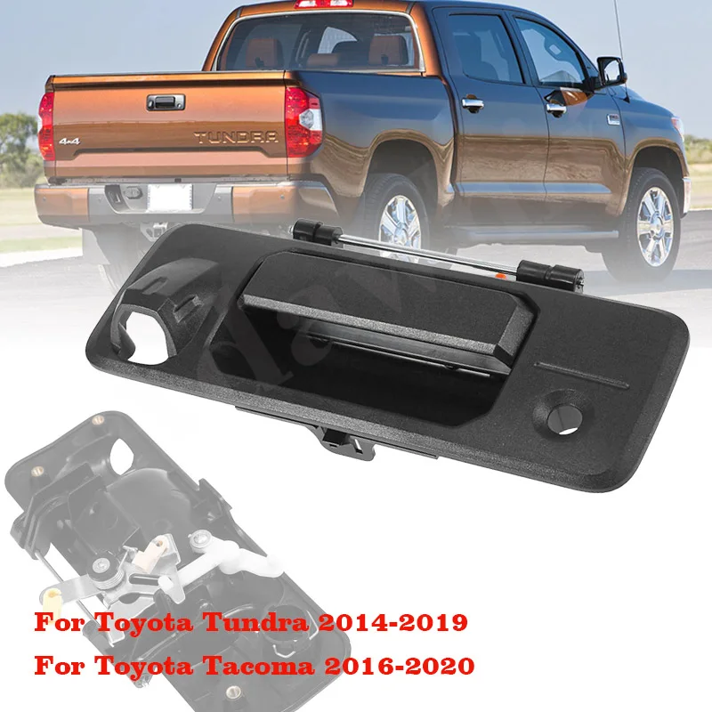 

69090-0C090 for Toyota Tacoma 2016-2020 & Tundra 2014-2019 with Camera Hole Rear Tailgate Tail Gate Door Handle Black