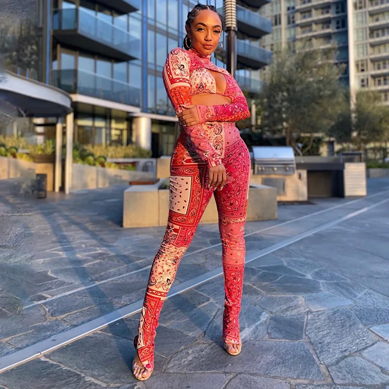 

hirigin 2020 Long Sleeve Patchwork Y2K Print Backless Camis Top Leggings 3 Pieces Set Autumn Winter Women Streetwear Tracksuit