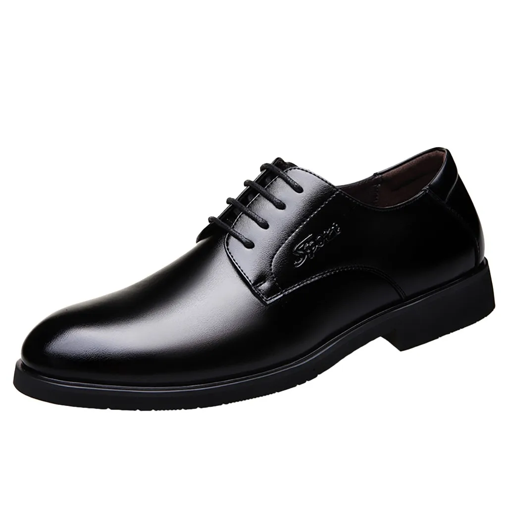 

Top Brand Men Shoes Top Quality Oxford Male Italian Derby Quality PuLeather Formal Shoes Men Flats Business Leather Casual Shoes