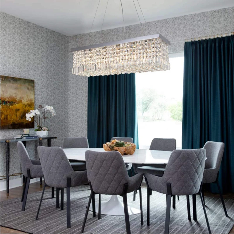 светодиодные хрустальная люстра прямоугольник лампы современные хрустальные