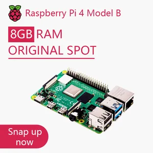 Плата для разработки Raspberry Pi 4 Model B, 2 Гб ОЗУ, 4 ГБ 8 ГБ 4 ядра, ЦП 1,5 ГГц, скорость 3 скорости, чем у Pi 3B +
