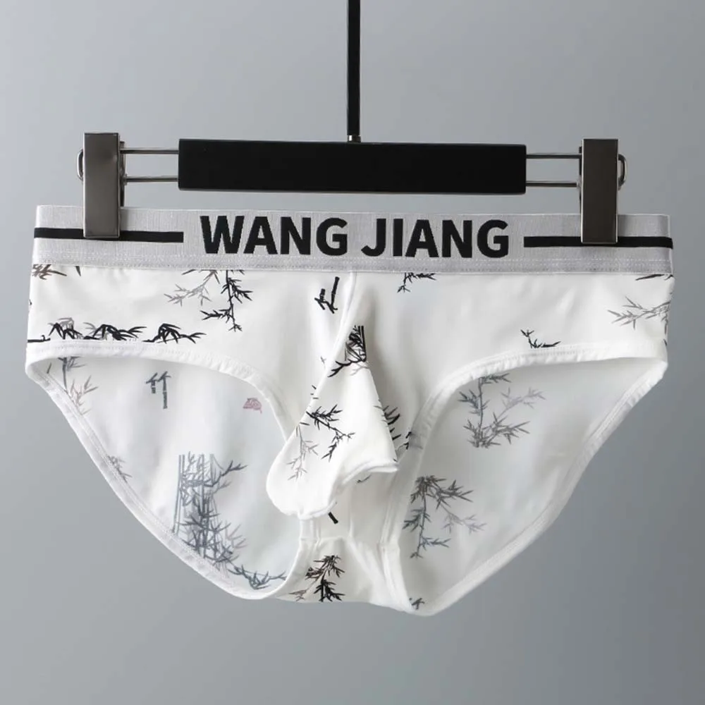 

Мужские трусы с U-образным вырезом, пикантное нижнее белье с низкой посадкой, дышащие трусы из вискозы, однотонное нижнее белье для мужчин