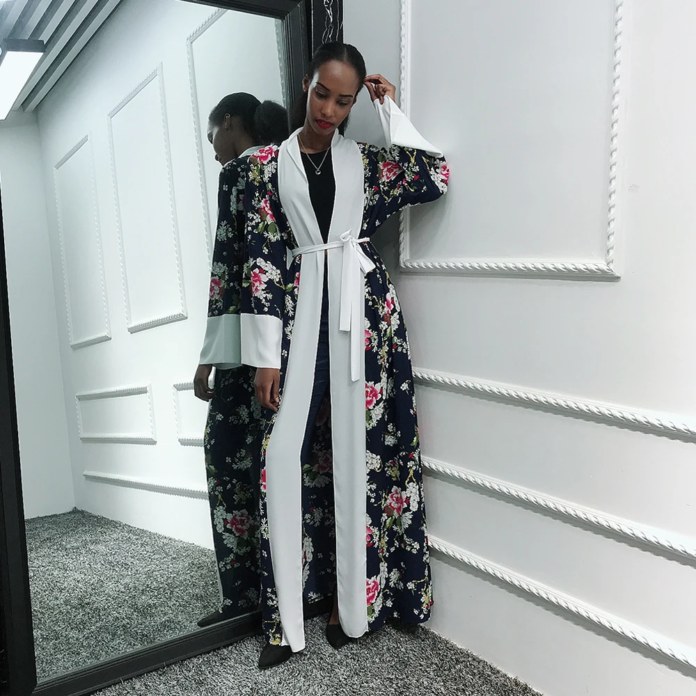 Хиджаб мусульманское платье Женское пальто абайя кимоно кардиган одежда в