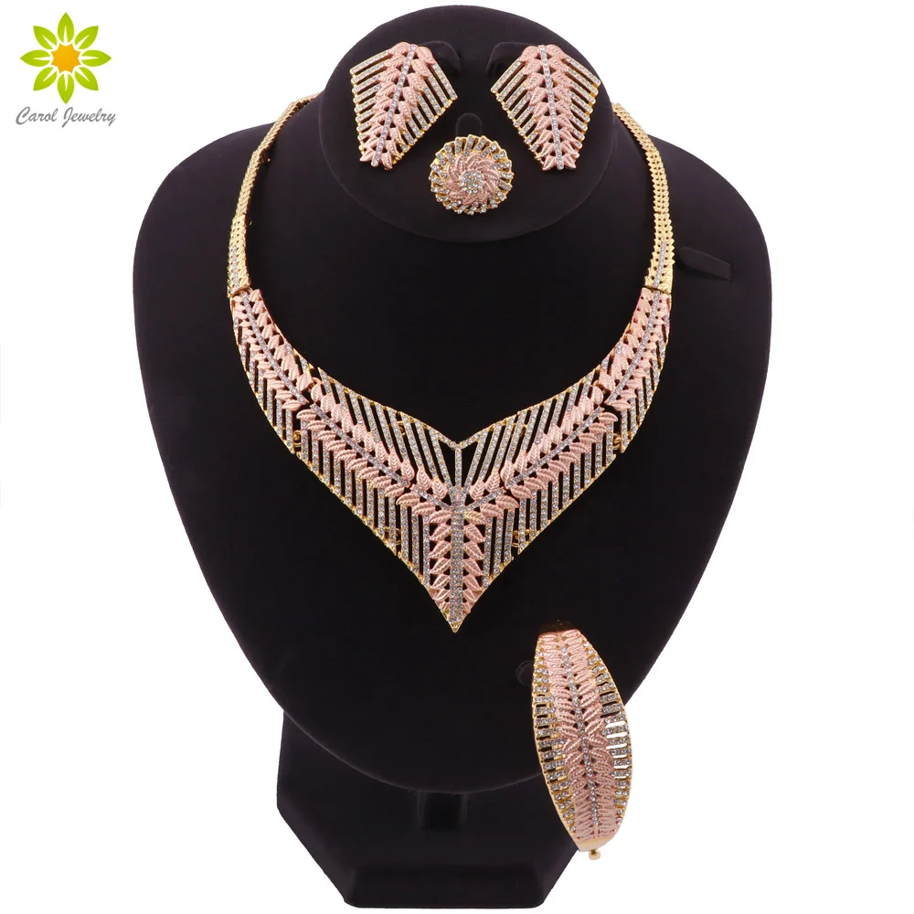 Нигерия огромное ожерелье серьги с кристаллами очаровательный браслет кольцо