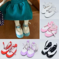 1 pair 5cm pu leather shoes for 16 doll fashion mini toy black red purple blue pink shoes for russian doll accessories