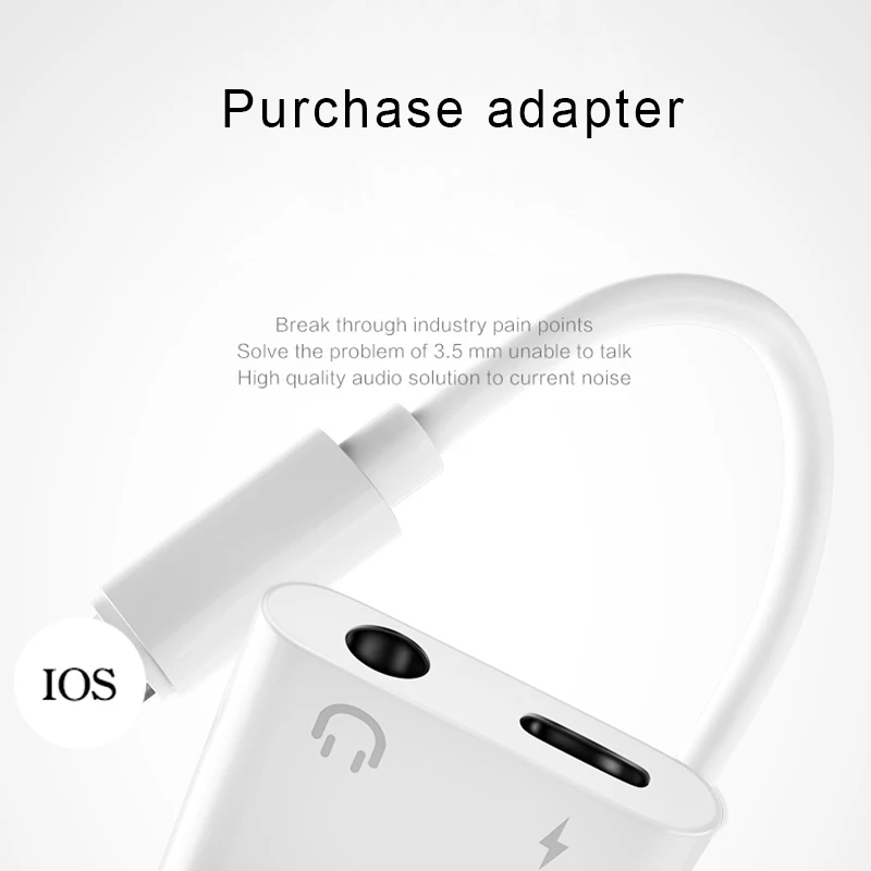 IKSNAIL 2 в 1 зарядное устройство с интерфейсом Lightning адаптер для прослушивания iphone X 8 Plus адаптер для зарядки 3,5 мм разъем разветвитель AUX для iphone XS MAX