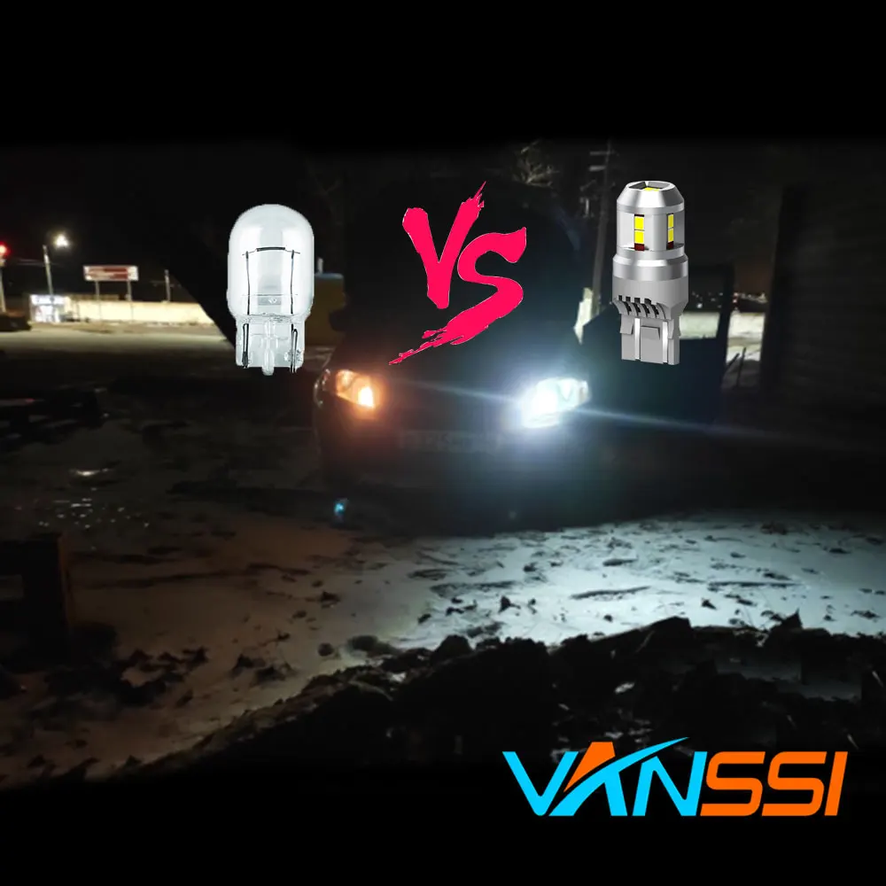 VANSSI 2 шт. T20 7443 Srck W21/5 Вт светодиодный ная лампа для LADA Vesta Granta дневные ходовые огни и