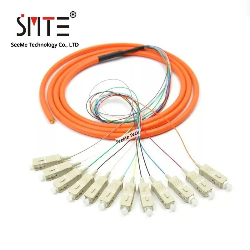 SC волоконно 12-жильные комплект хвост большого размера с квадратным носком 62 5/125