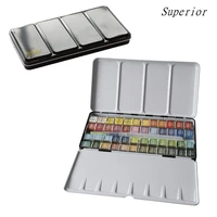 superior professional solid watercolor paints set with water brush pen water color paint acuarelas art supplies for artist