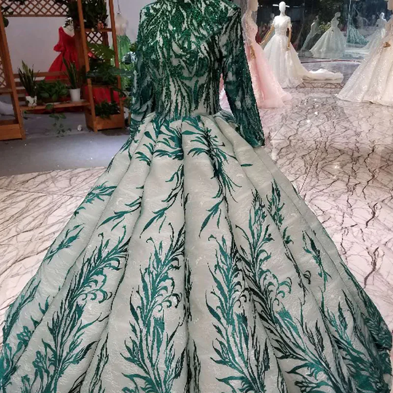 LSS141 бальное платье платья для вечеринок зеленое кружевное длиной до пола с