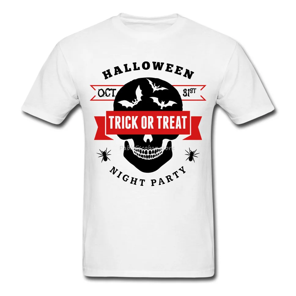 

men cotton t-shirt male tee-shirt Halloween Party - Trick Or Treat Men'S T-Shirt Homme Plus Size Tee Shirt