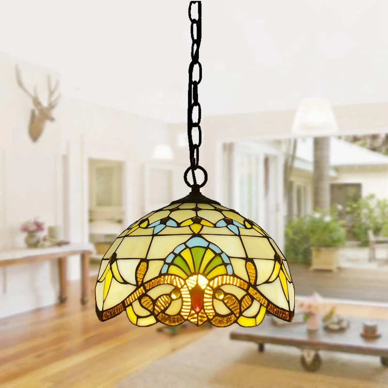 16 дюймовые британские западные ресторанные люстры the Tiffanylamp стеклянные кафе