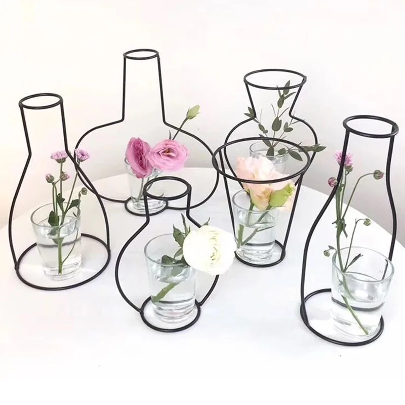 Железные настольные цветы в стиле ретро вазы скандинавском Простая подставка