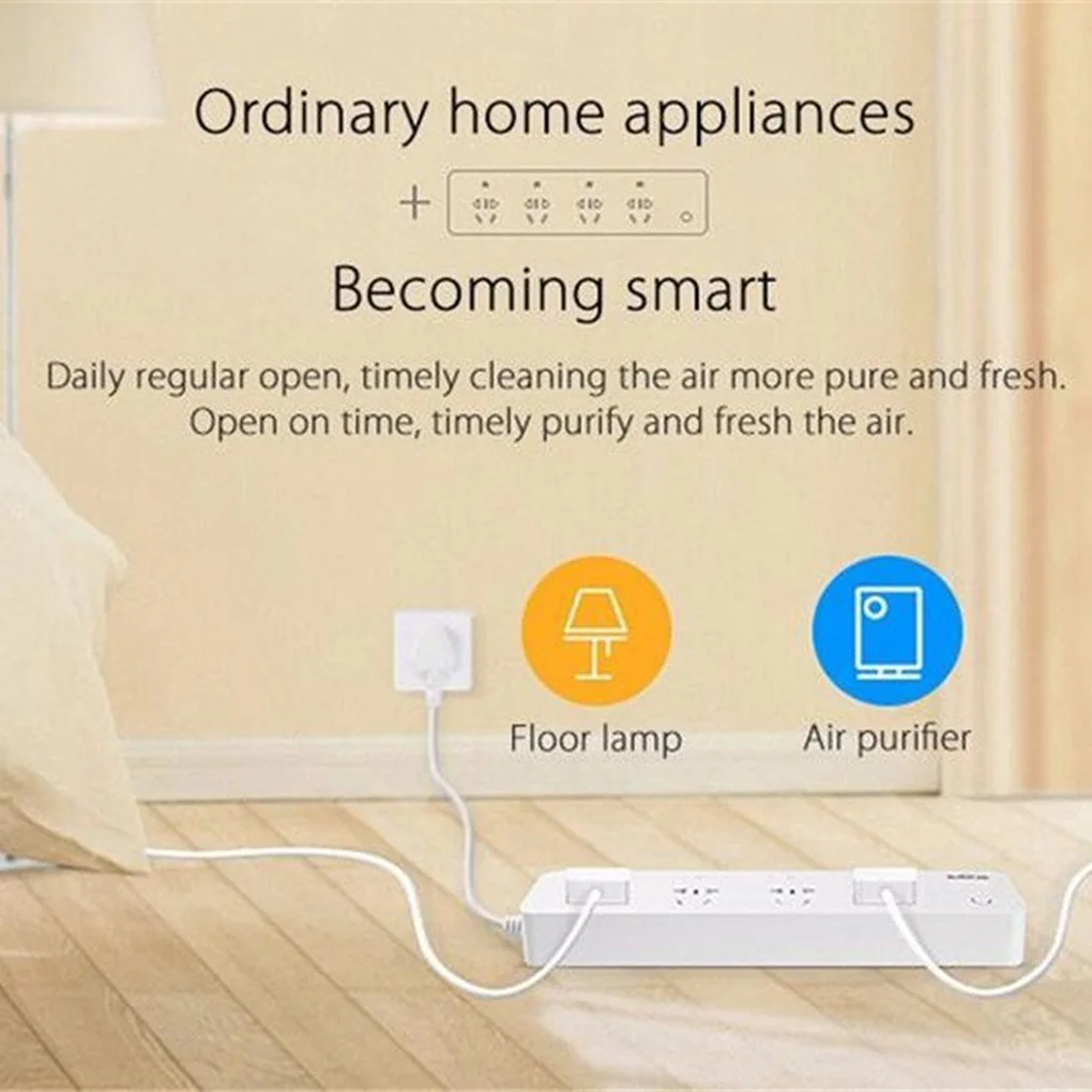 

Broadlink MP1 Socket Plug Remote Control Separately Controllable WiFi 4-outlet Power Strip for Smart Home Automation