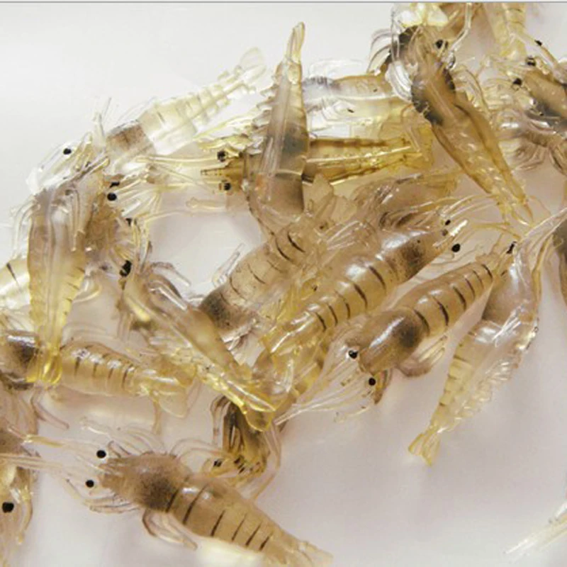 10 шт. искусственная Мягкая приманка креветки червь для рыбалки 1 3 г/4 см крючок