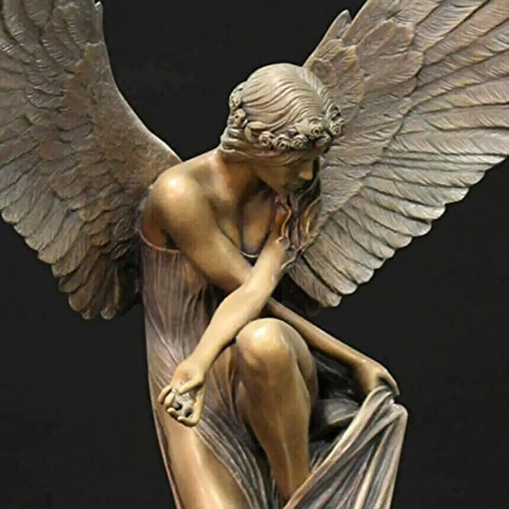 

Statue Model Multi-use Handmade Resin Living Room Excellent Workmanship Angel Statue Display for Bedroom Statue Model