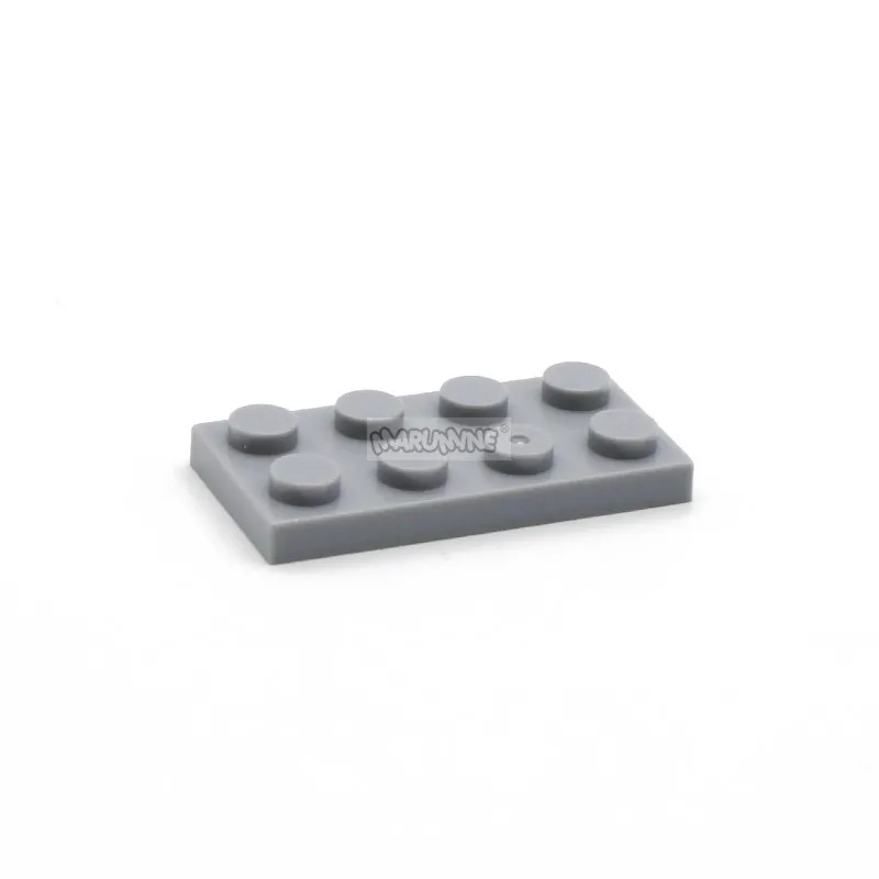 Светло-серый MARUMINE 2x4 Dots Базовая пластина строительные блоки объемные части Creator Обучающие DIY кубики Moc совместимые все основные бренды - Цвет: Светло-серый