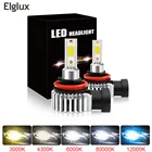 Светодиодные мини-фары для автомобиля, 2 шт., лампы H11, H7, H1, H8, H9, 9005, HB3, 9006, HB4, 3000K, желтая, 6000K, 12000K, Ледяной Синий противотумансветильник