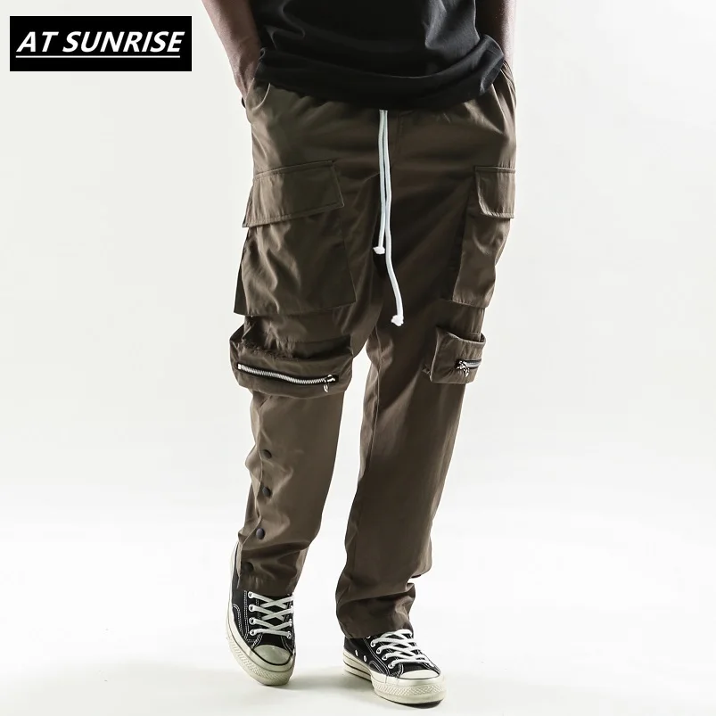 Брюки шаровары с передним карманом мужские повседневные штаны для бега уличная