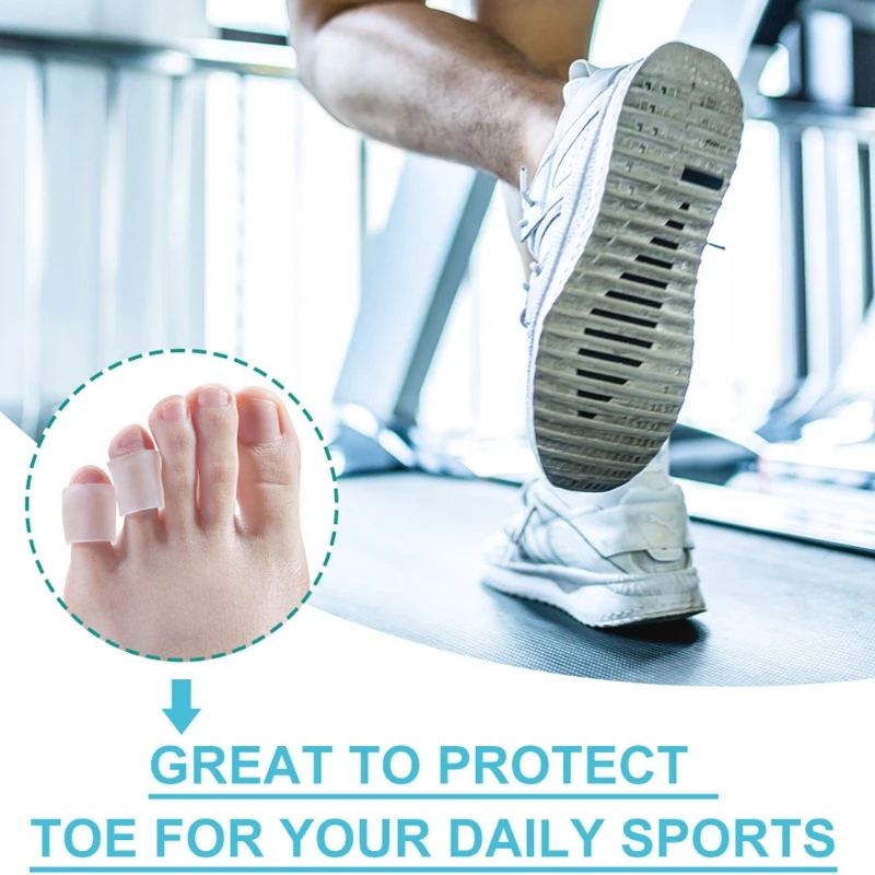 

1 Box Soft Silicone Toe Tube Protector Sleeves Separators Toenail Corn Cushion Cap Pain Relief Cover for Protect Cracked Skin