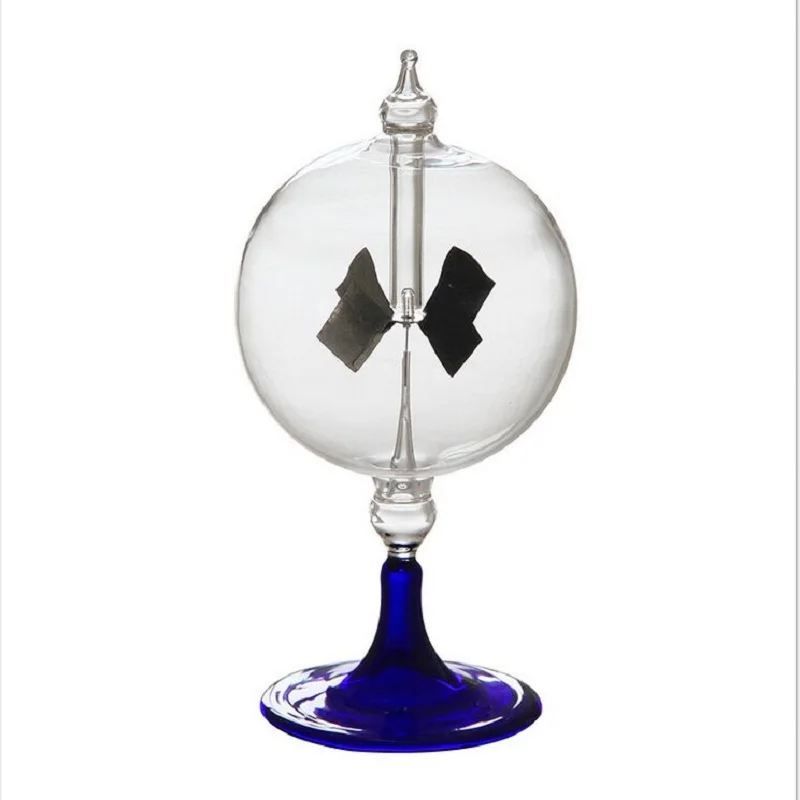 

4 Blades Rotating Glass Windmill Solar Powered Crookes Home Decor Radiometer Light Mill Educational Teaching Study Tool Office