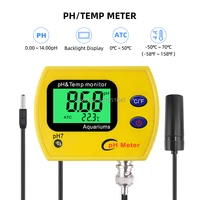 digital 2 in 1 ph temperature meter tester aquarium hydroponics drink water quality analyzer bnc replaceable probe acidimeter