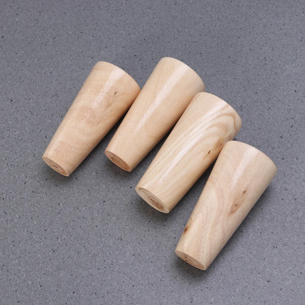 

4PCS Wood Sofa Support Foot TV Cabinet Wooden Leg Furniture Accessories