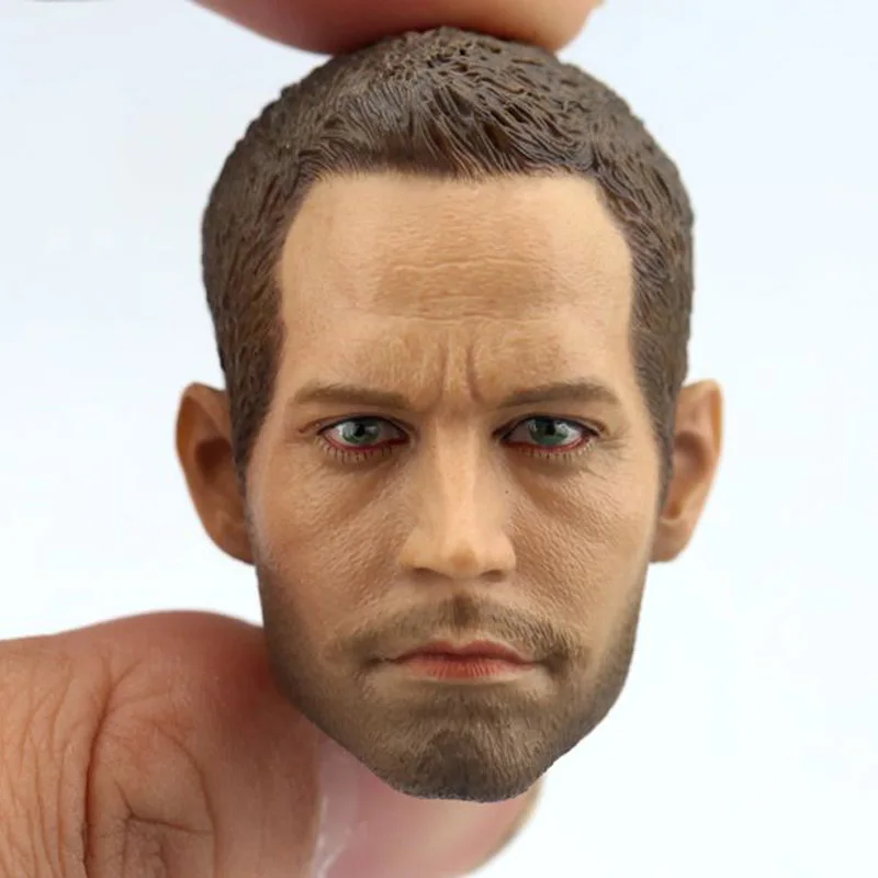 

1/6 Scale Paul Walker Head Sculpt High Quality Male Soldier Head Carving Model Toy for 12in Action Figure Collection