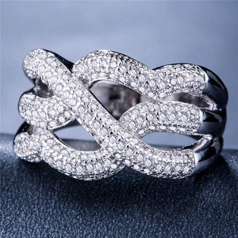 

BIJOX STORY luxury 925 sterling silver jewelry ring with geometric shape zircon rings for female wedding promise party size 6-10