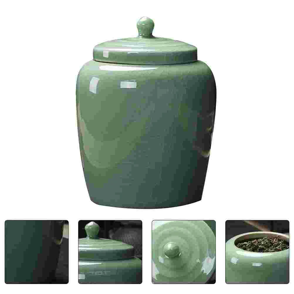

1pc Ceramic Tea Jar Storage Tank Tea Sealed Jar Tea Organizer for Office Use