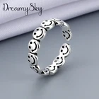 Новый Мода личности в стиле панк со смайликом кольца для Для женщин леди любимой Регулировка размера Размеры Праздничная бижутерия с кольцами, очаровательные подарки 2021