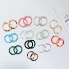 Новое красочное прозрачное акриловое геометрическое круглое кольцо с мраморным узором кольца из смолы и ацетата кольца для женщин и девочек ювелирные изделия кольца