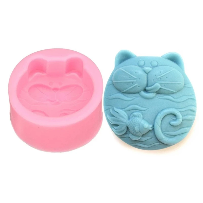 

Non-Stick Silicone Mold 3D Soap Mold DIY Cat Fish Craft Art Handmade Candle Mould Cake Chocolate Decorating Baking Tool